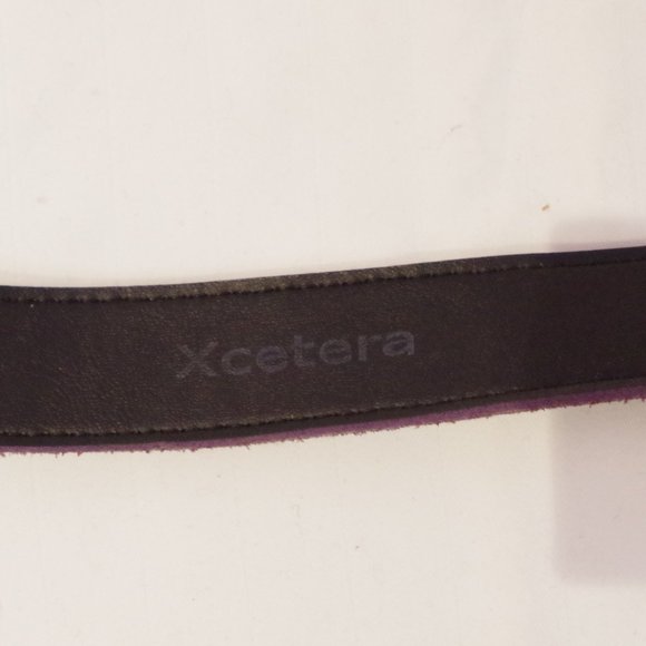 Xcetera Genuine Suede Mauve Tone Large Buckle Belt- Sz. Sm - Picture 3 of 4